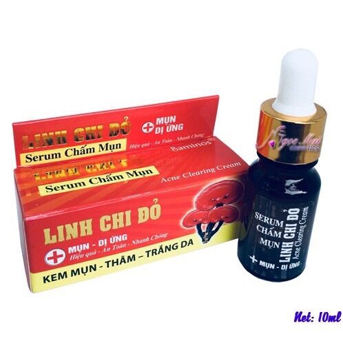 Serum Mụn Trắng Da Liền Sẹo Linh Chi Đỏ