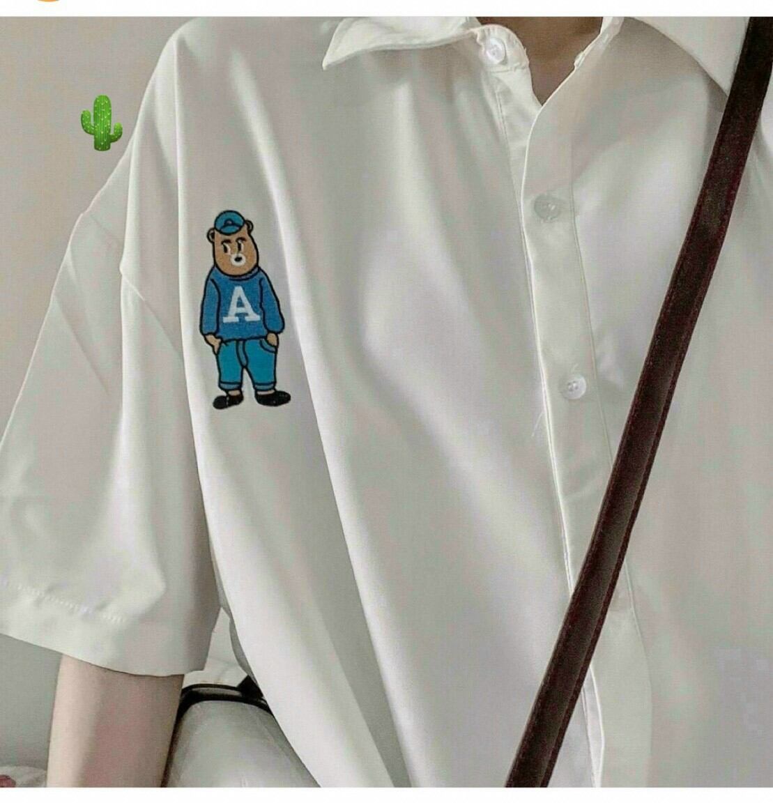 ÁO SƠ MI IN HÌNH GẤU A