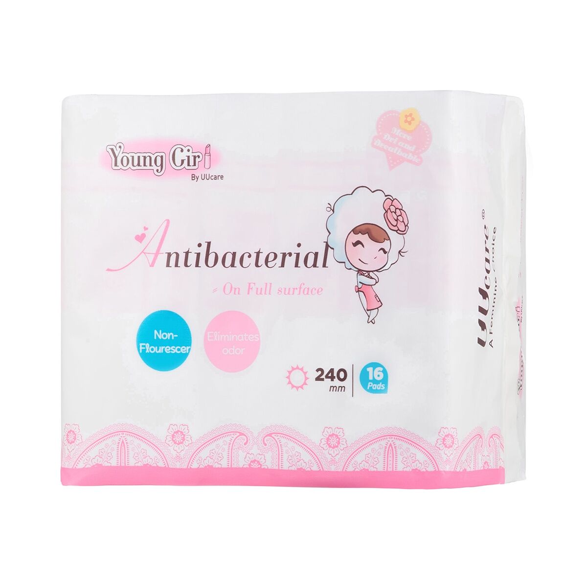 Băng vệ sinh ban ngày Young Girl Uucare 24mm 16 miếng gói