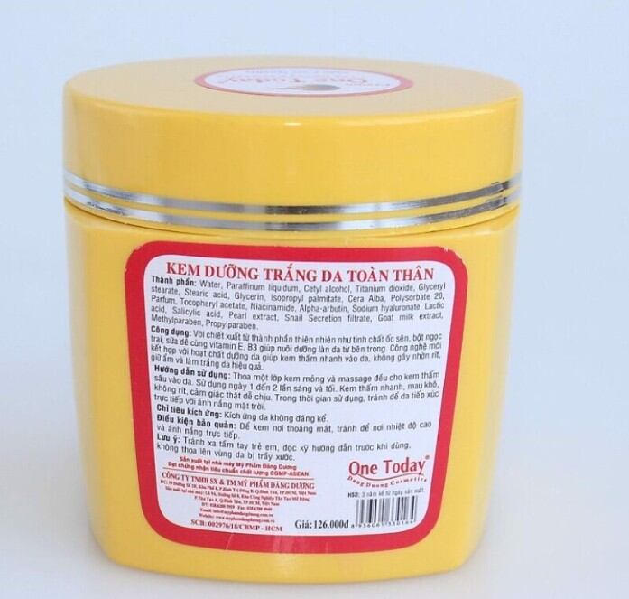 KEM DƯỠNG TRẮNG DA BODY ONE TODAY