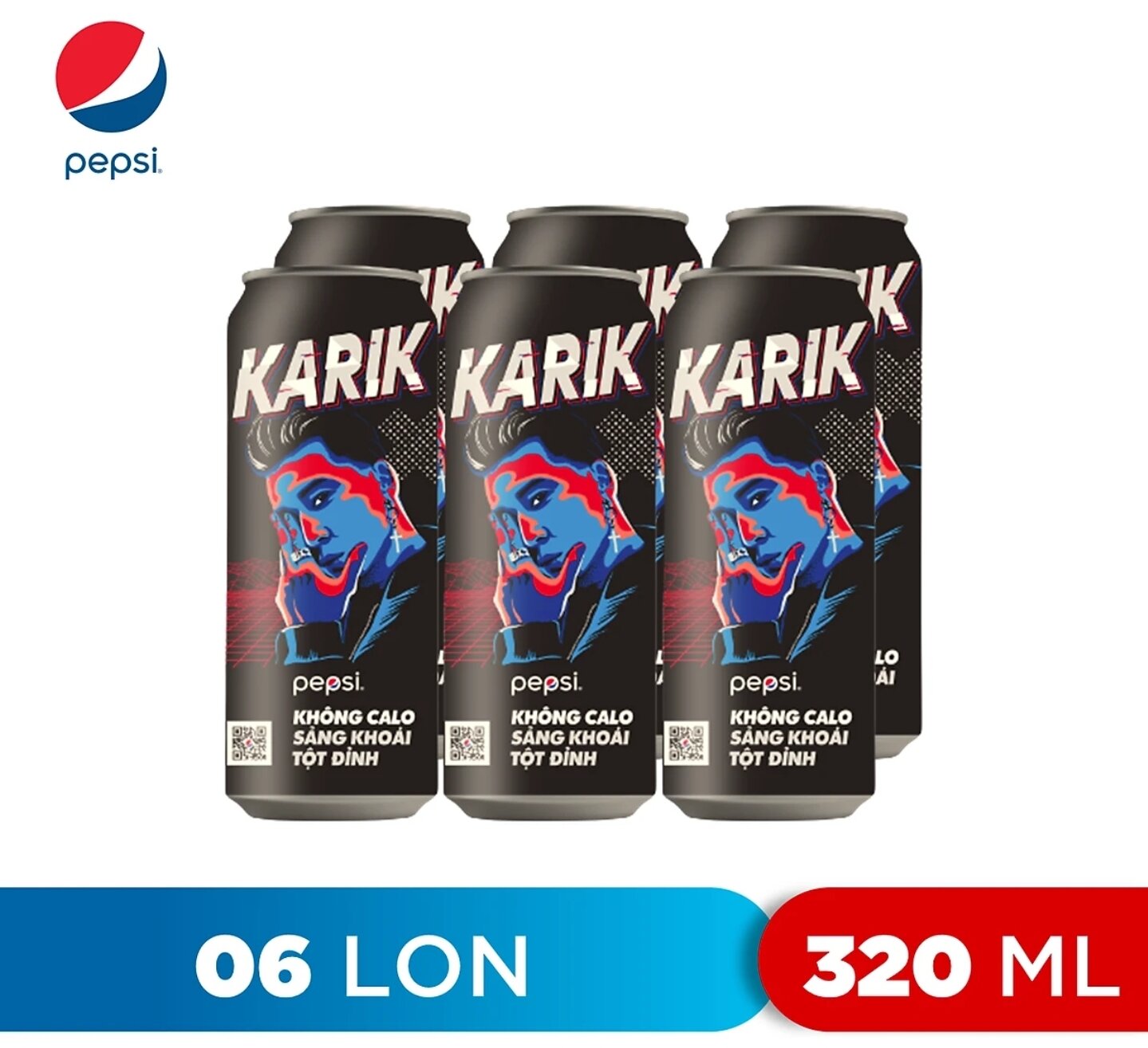 Nước Ngọt PEPSI Không Calo Các Vị 320ml/lon