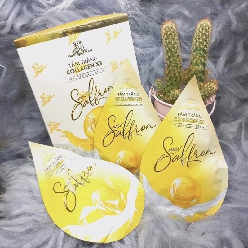 Tắm trắng mix saffron collagen x3 luxury - tắm trắng colagen x3 - mỹ phẩm đông anh