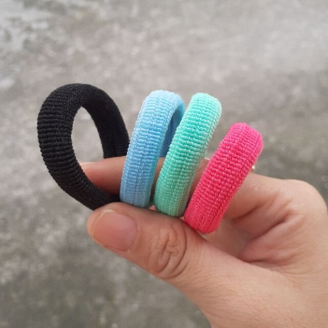Túi 48 thun cột tóc cở nhỏ (bản 1cm,rộng 4cm)