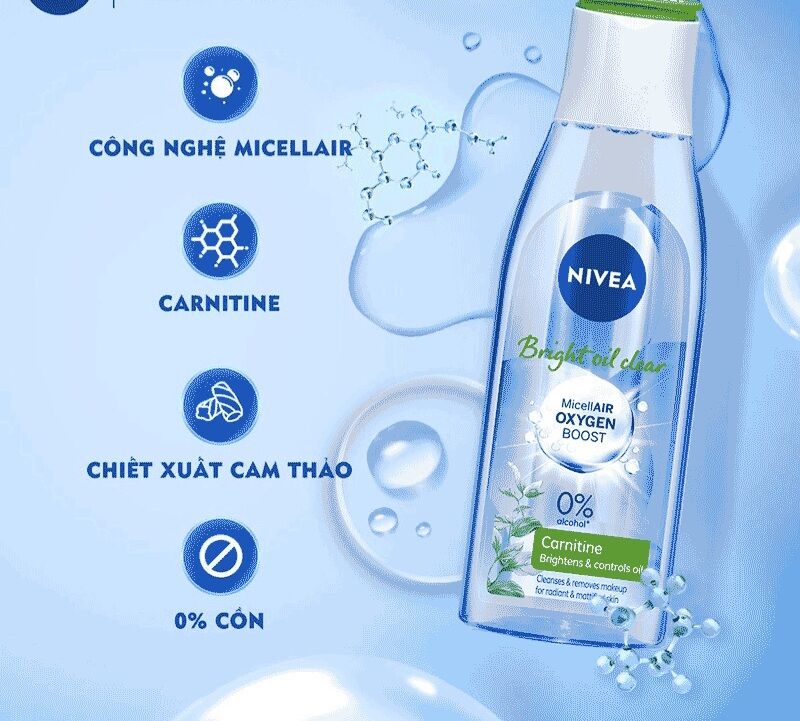 Nước tẩy trang NIVEA không cồn chai 200ml