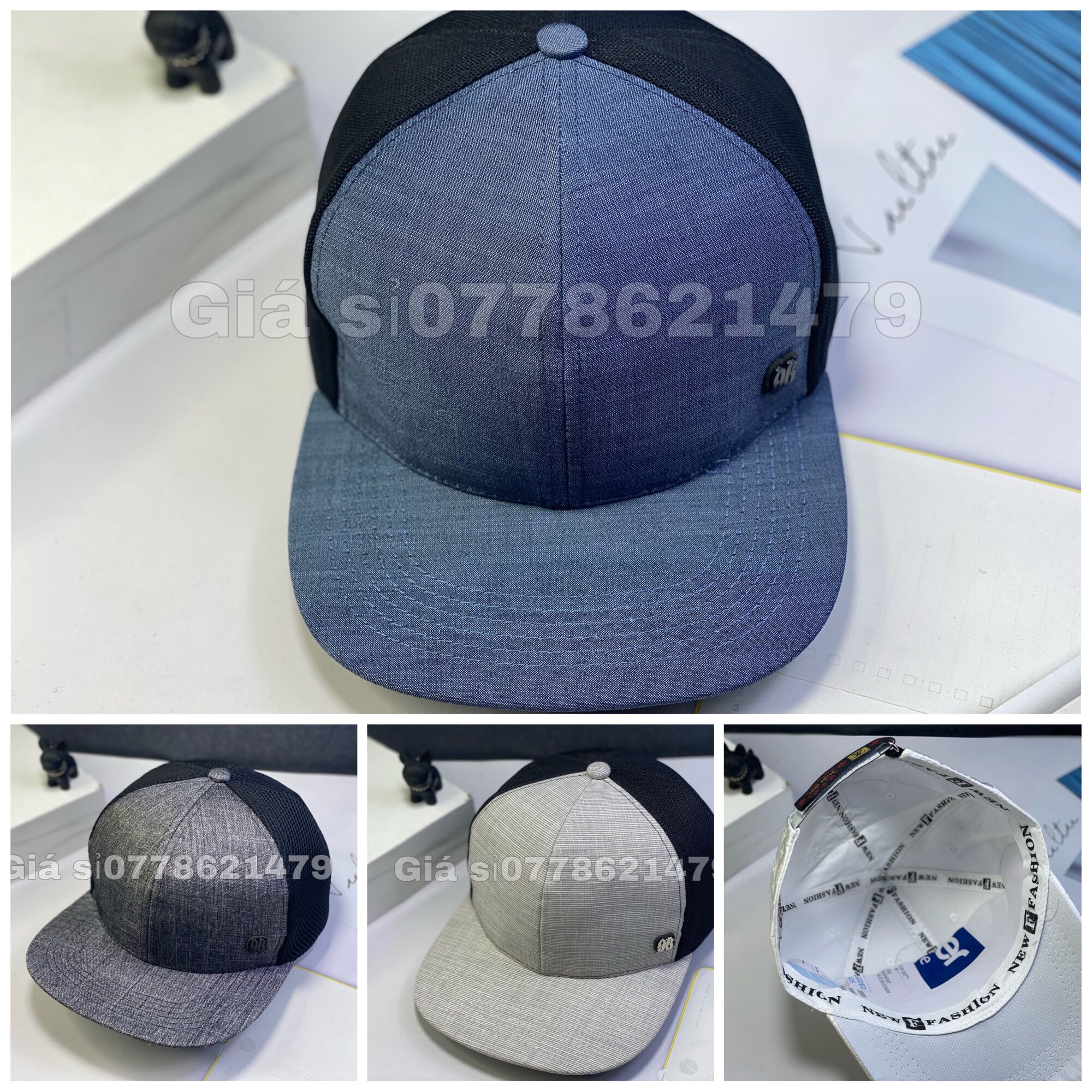 Nón kết snapback vá lưới sắt 96 nam