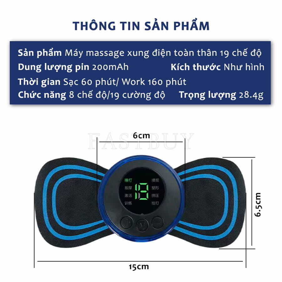 MASSAGE XUNG ĐIỆN THƯ GIÃN TOÀN THÂN - ( CÁNH BƯỚM )