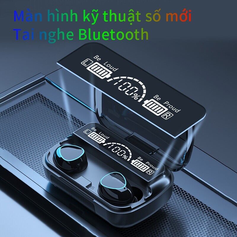 Tai nghe bluetooth không dây bass mạnh M10 TWS v5.1 3500mah nút chạm cảm ứng âm thanh HIFI