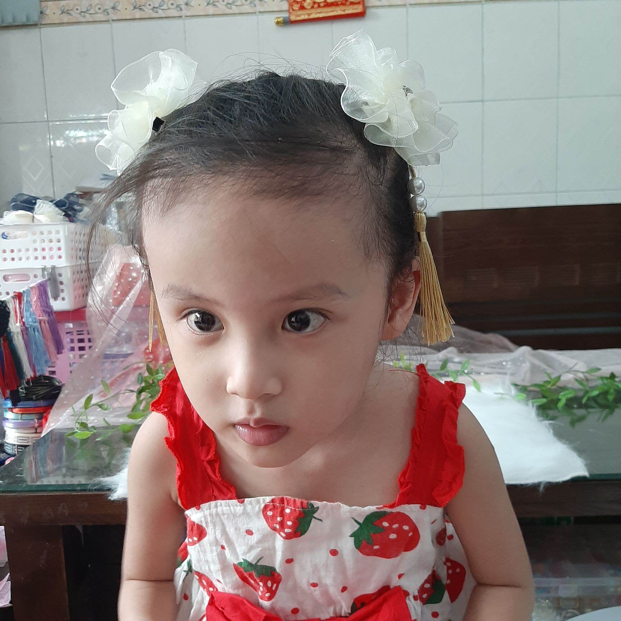 Set 2 kẹp tóc trung hoa cho bé