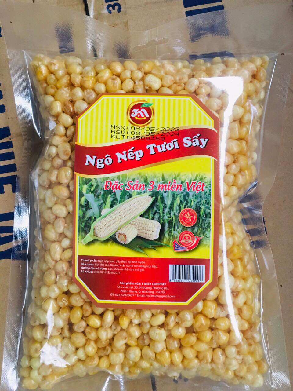 Ngô nếp non tươi sấy giòn 500g