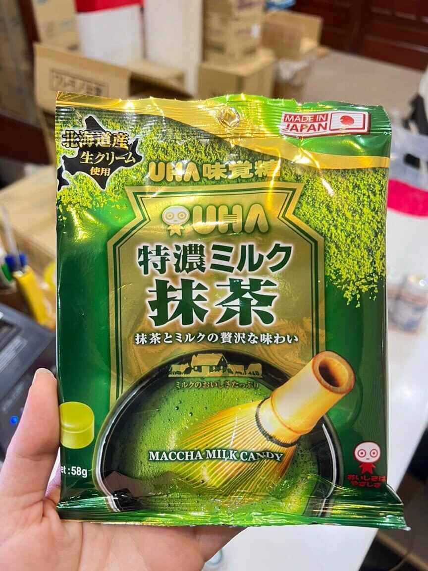 Kẹo trà xanh UHA Nhật Bản 45k gói