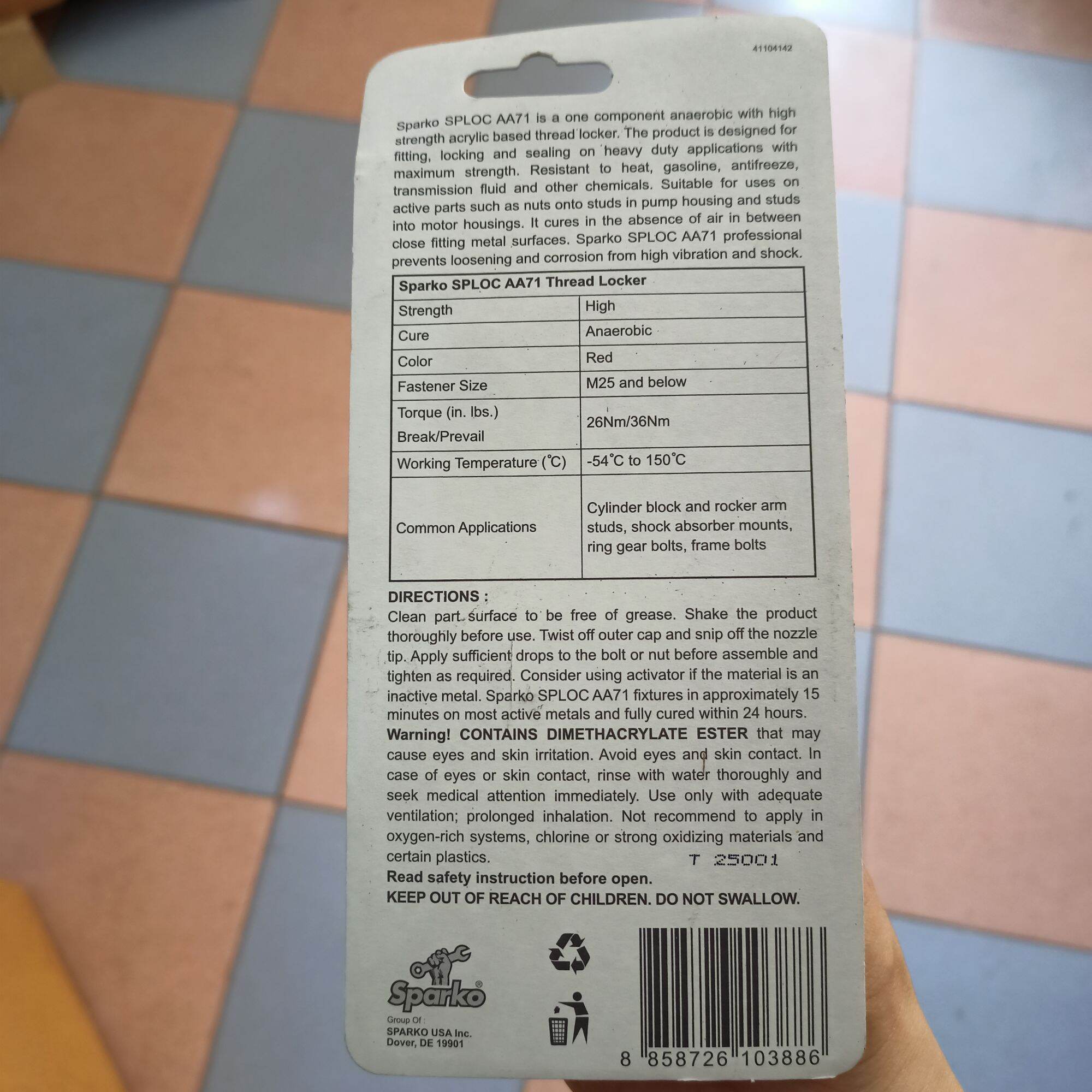 keo khoá ren AA71 10ml