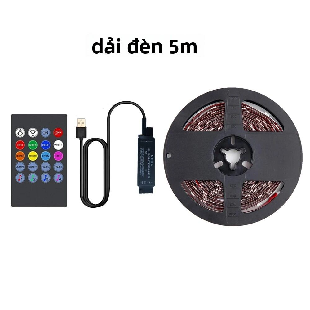 Dải Đèn LED RGB Chạy Bằng USB Đồng Bộ Nhạc Đèn Nền TV Cho TV Gương Máy Tính 15-80 Inch - 5V SMD Tuổi Thọ 50.000 Giờ