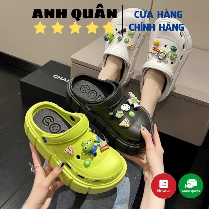 DÉP BÁNH MÌ NỮ,DÉP SỤC CROSS TOYS ĐỘN ĐẾ ĐÍNH KÈM PHỤ KIỆN JIBBITZ HOT 2022