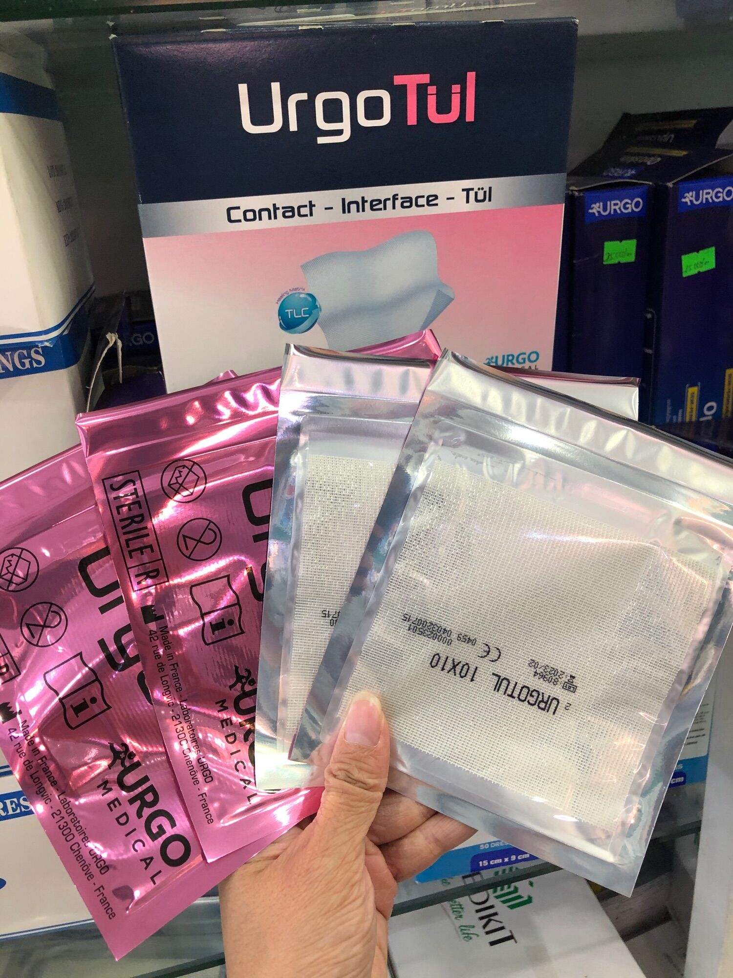 ❤️ hàng pháp miếng dán vết thương vaseline urgotul 10x10cm gạc lưới gạc mỡ chống dính urgotul urgo tul cho vết thương hở bỏng 10x10cm gạc lưới gạc chống dính urgotul 10x10cm