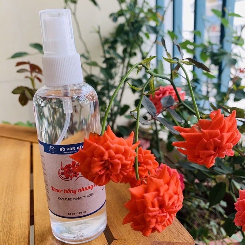 Nước cất hoa hồng nhung cổ 100% tự nhiên