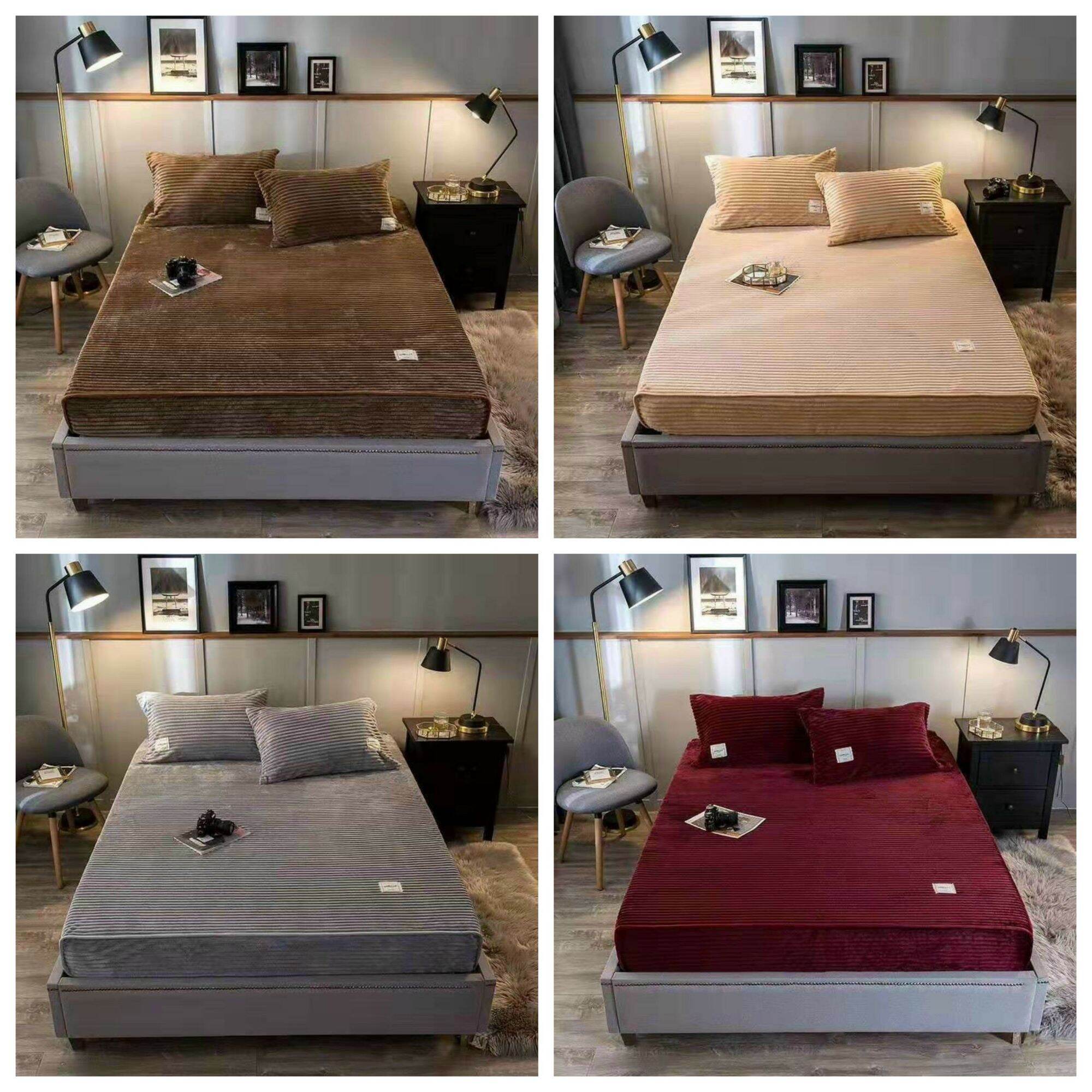 ✔️✔️hàng loại 1✔️✔️set ga gối nhung tăm cao cấp 3 món kt 1m8x2m