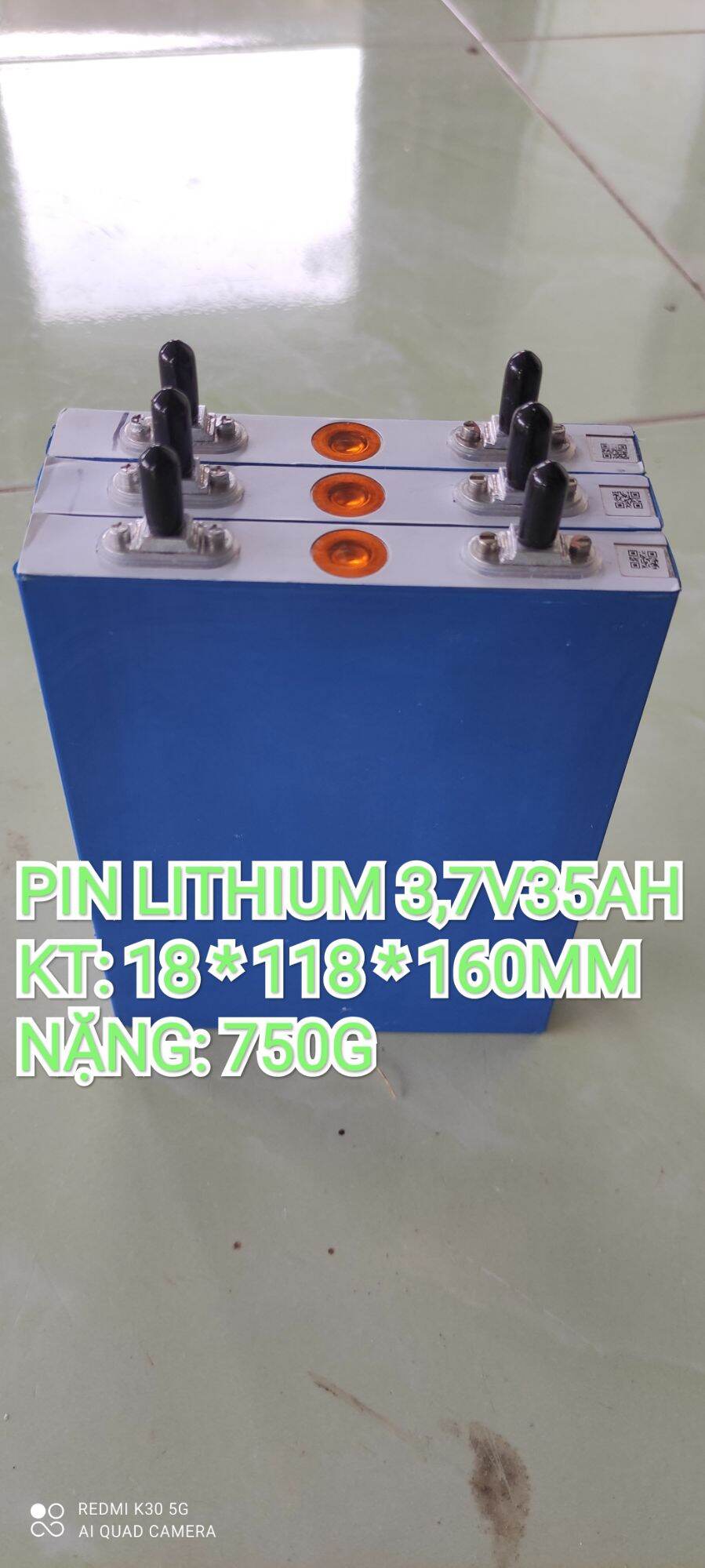 Pin lithium ion 3,7v35ah mới 100%