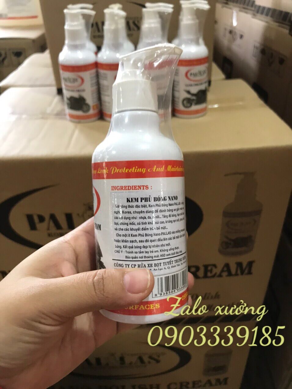 Kem phủ bóng nano phục hồi 250gr