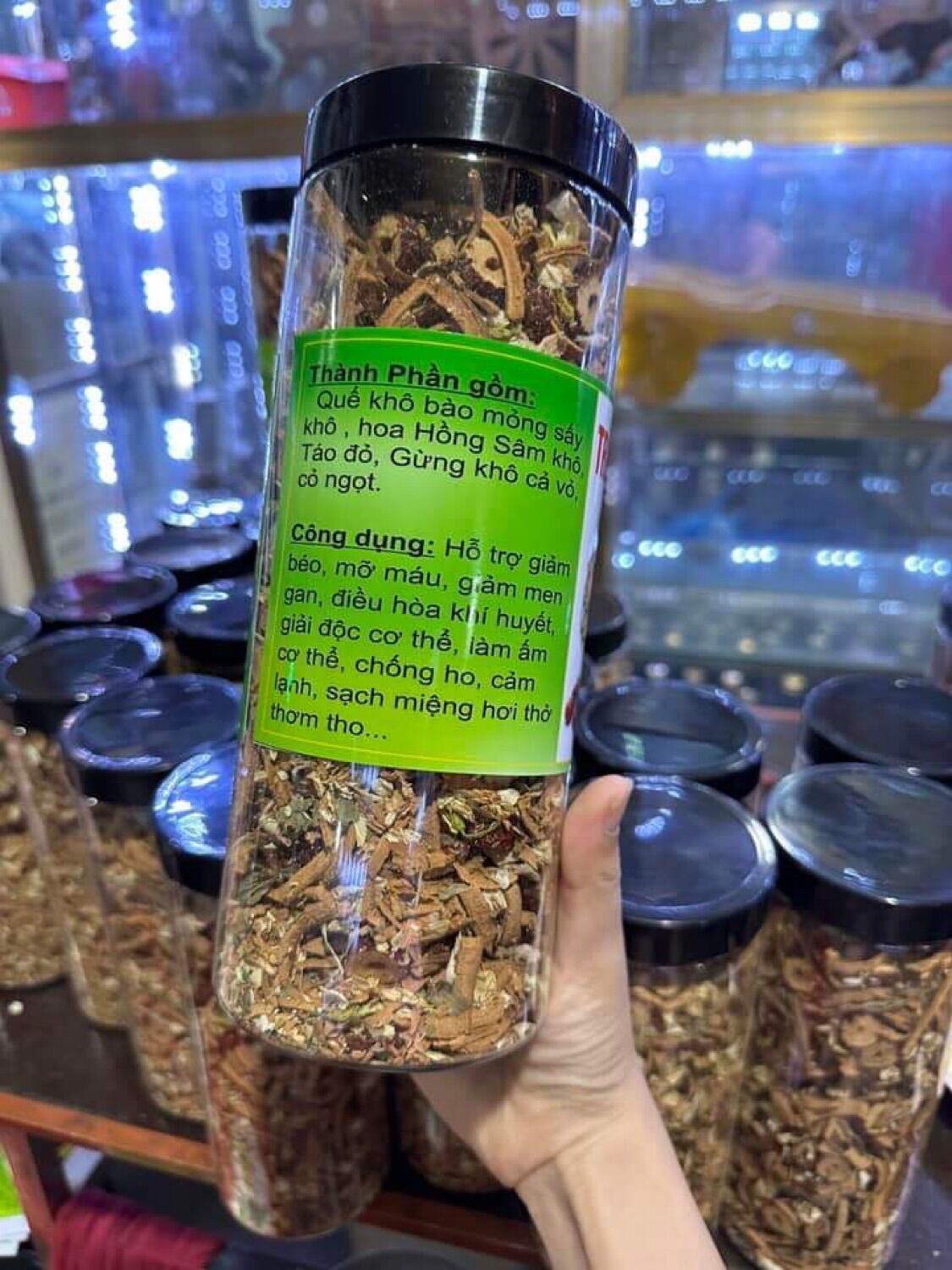 Trà quế Hồng sâm 150k/hộp 300g