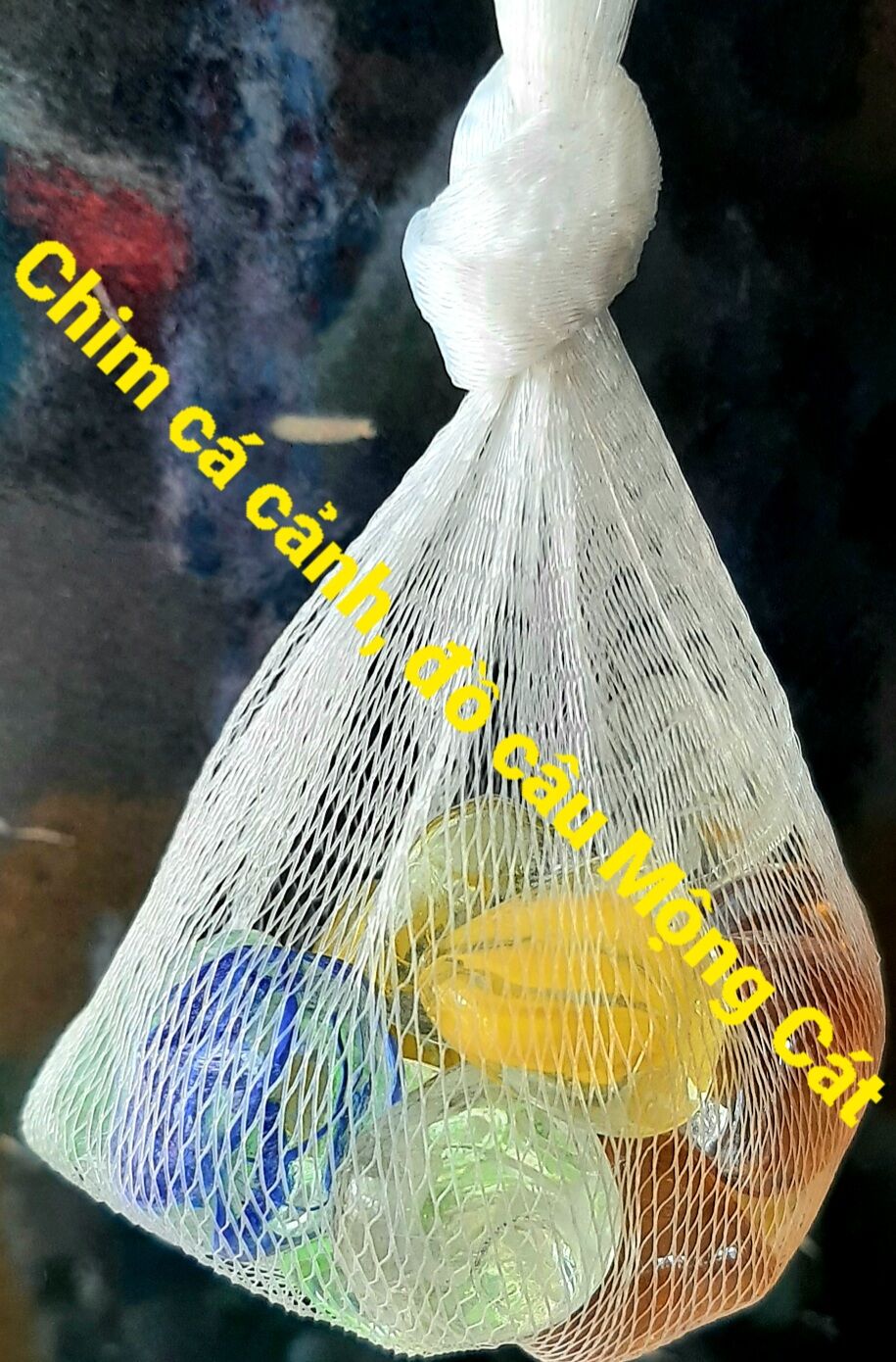 Sỏi màu trang trí hồ cá, chậu cây cảnh (1 túi 250g)