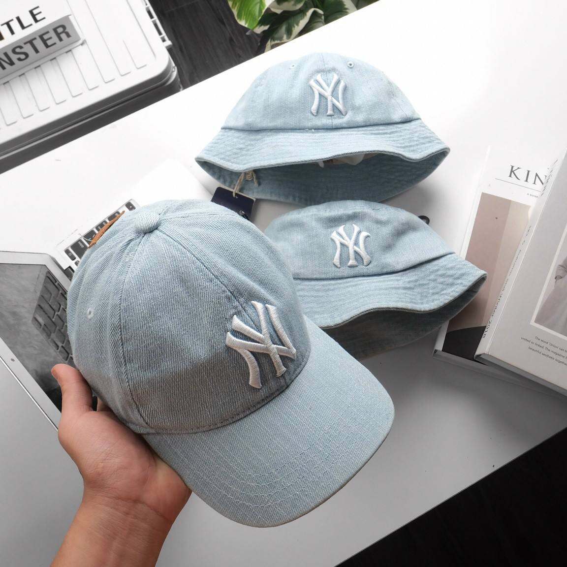 Mũ bucket - Nón lưỡi trai, nón cặp chất jean NY