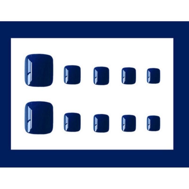 Bộ 24 móng chân giả trơn nhiều màu SLL