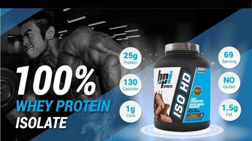 BPI ISO HD ISOLATE PROTEIN - SỮA WHEY HỖ TRỢ TĂNG CƠ BẮP (5 LBS)
