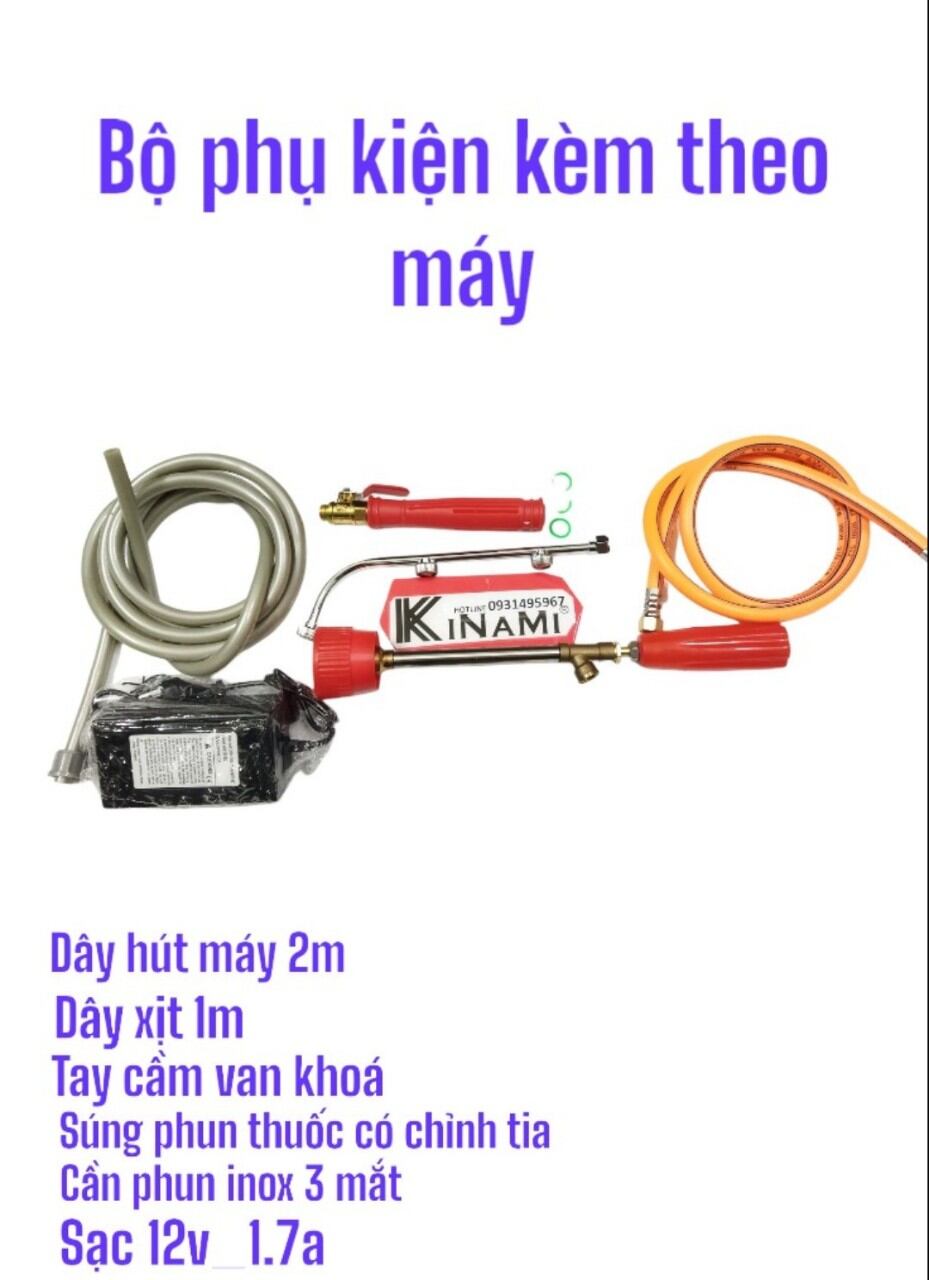 Máy bơm xịt thuốc , tưới cây ORING 2 bơm , acquy 12v12ah, hút 8L/phút, BH: 12 tháng.