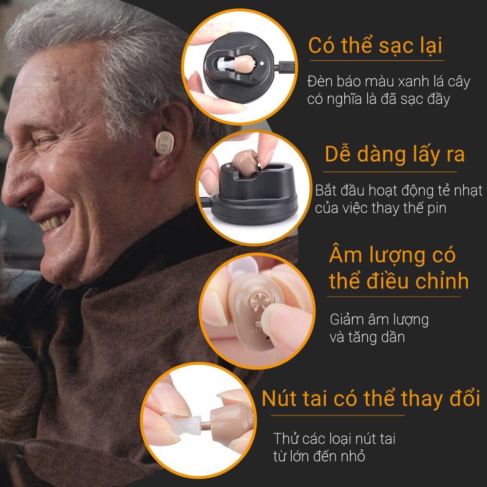 Máy Trợ Thính Mini Invisho Cho Máy Trợ Thính