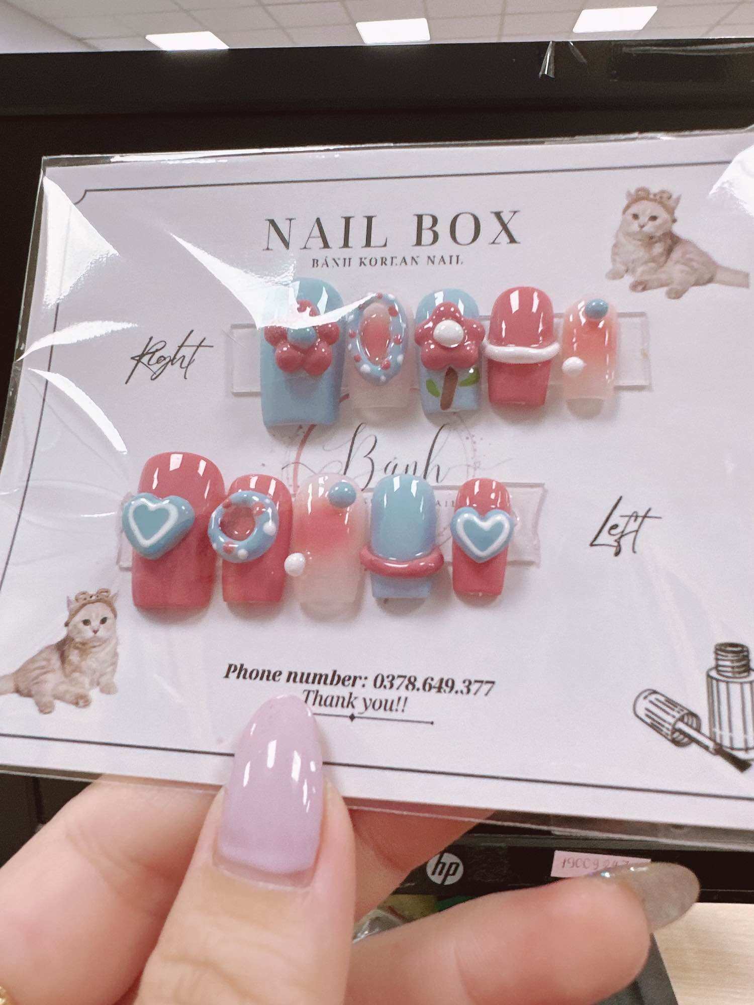 Nailbox (móng giả) thiết kế chất lượng kèm Keo (10 móng)