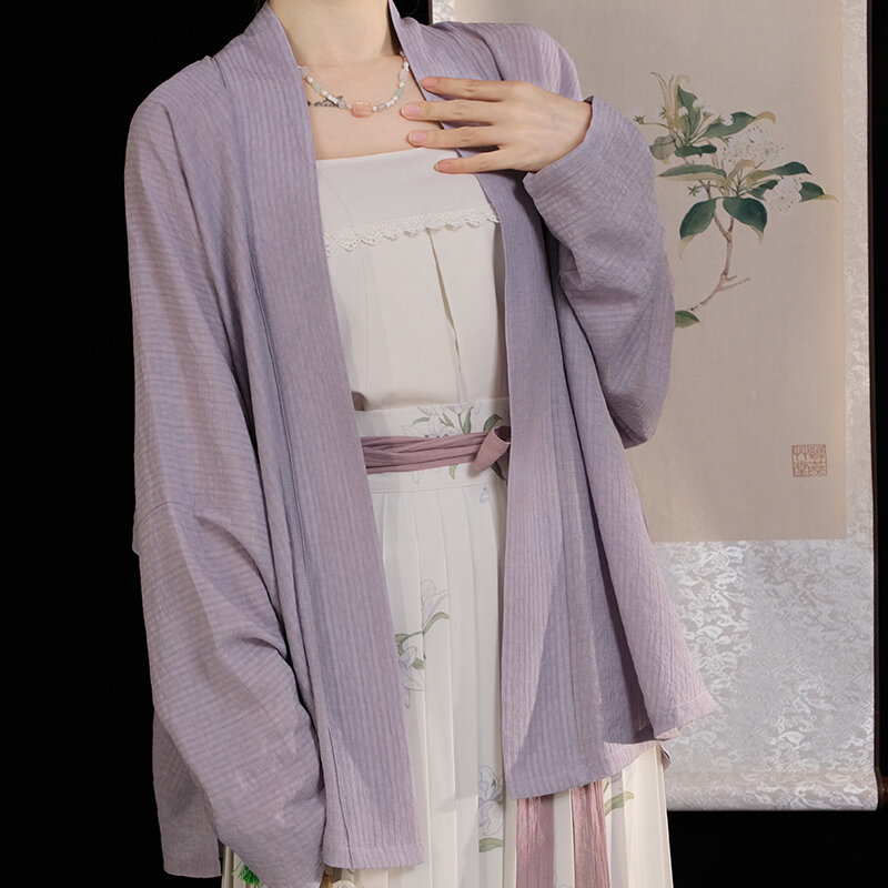 Áo Khoác Cardigan Tay Dài Cổ Chữ V Thường Ngày Phong Cách Mới Trung Hoa Cổ Truyền Tay Dài Thường Ngày Mùa Hè 2025