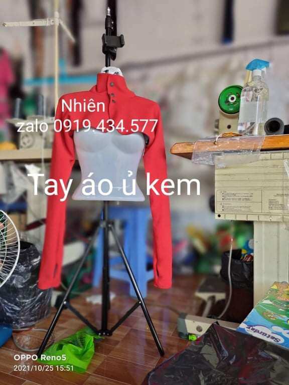 tay áo ủ kem 2 lớp mặc được 2 bề
