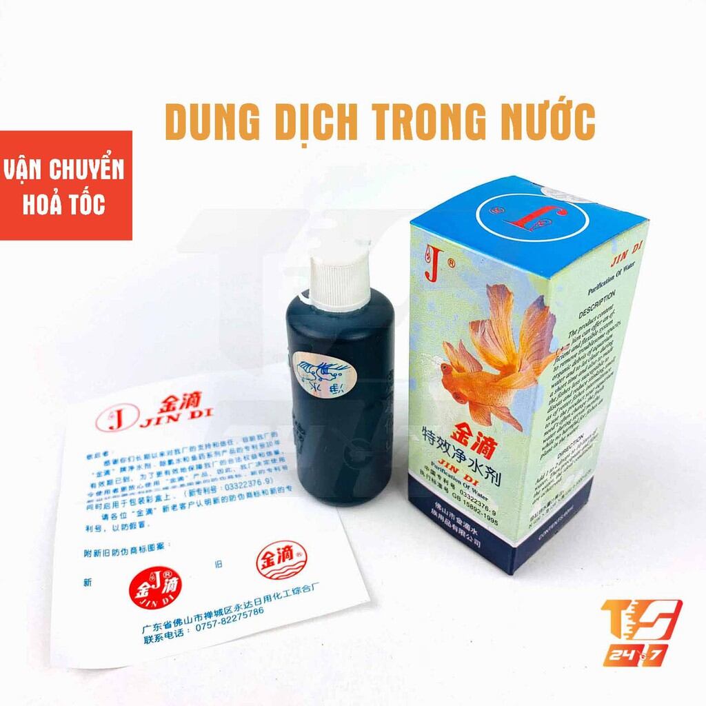 Dung dịch làm trong nước hồ cá , jindi chai làm trong nước