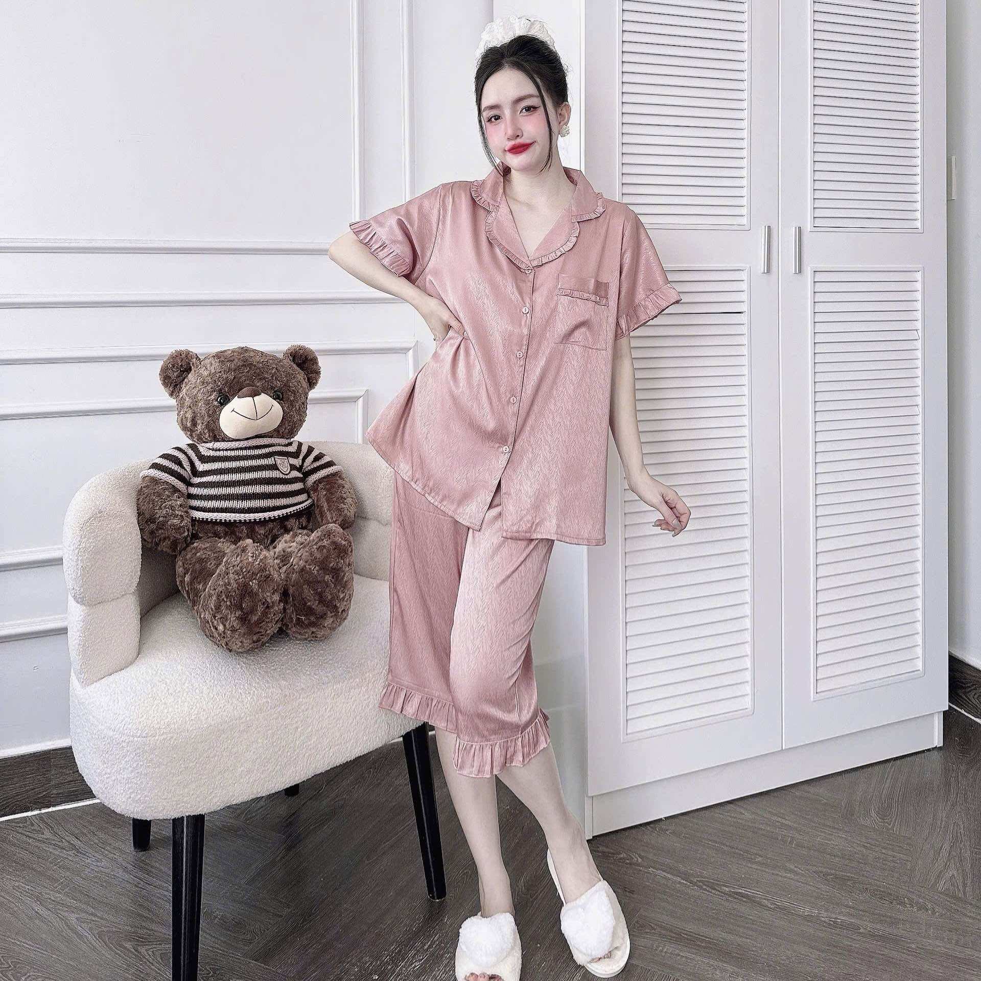 (50-100kg) Đồ bộ Bigsize Lụa Xước cao cấp 3 size