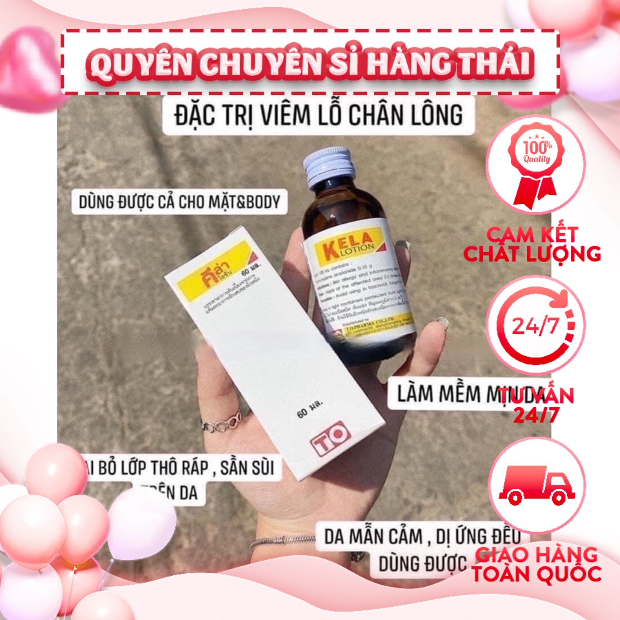 Kela viêm nang lông 60ml thái lan