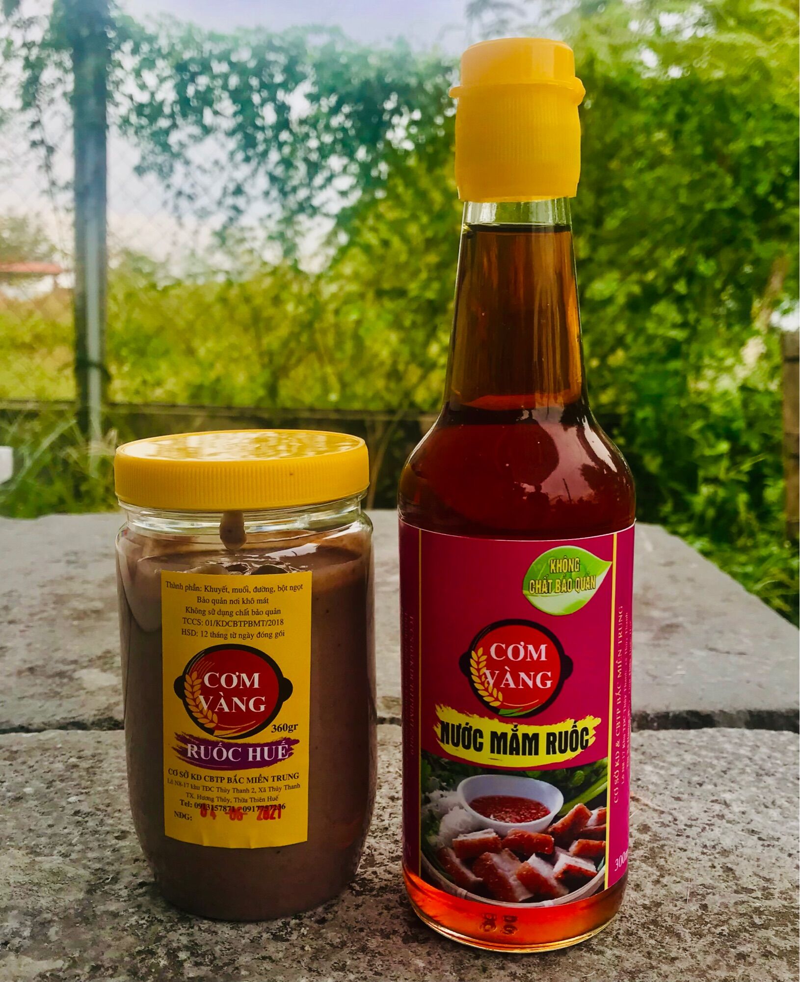 Combo 1 Nước mắm ruốc và 1 mắm ruốc Cơm Vàng