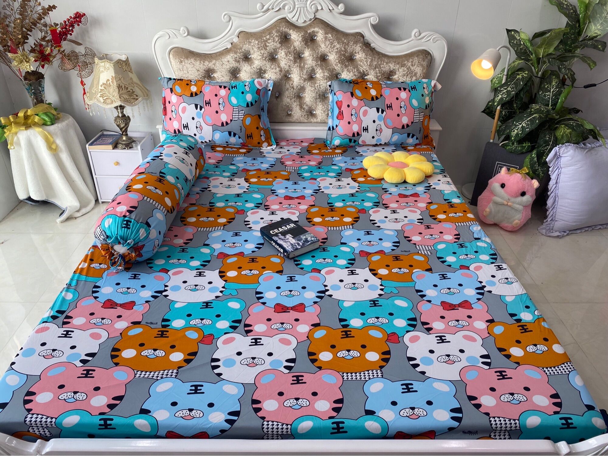 Bộ 4 món drap/áo gối thun lạnh hàn quốc