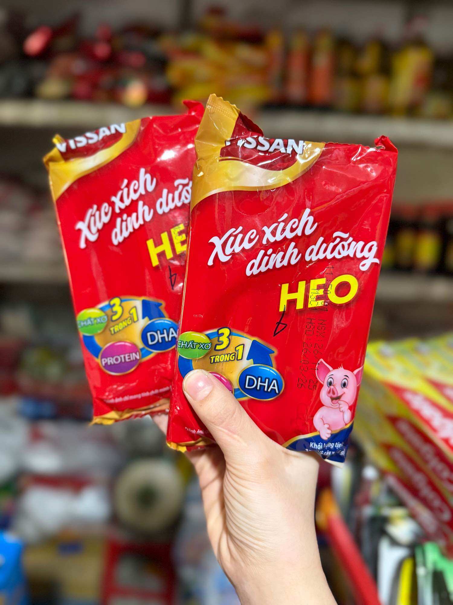 Combo 5 Gói Xúc Xích Tiệt Trùng Heo Vissan 175g (5 Cây x 35g) – Date Mới, Ăn Liền