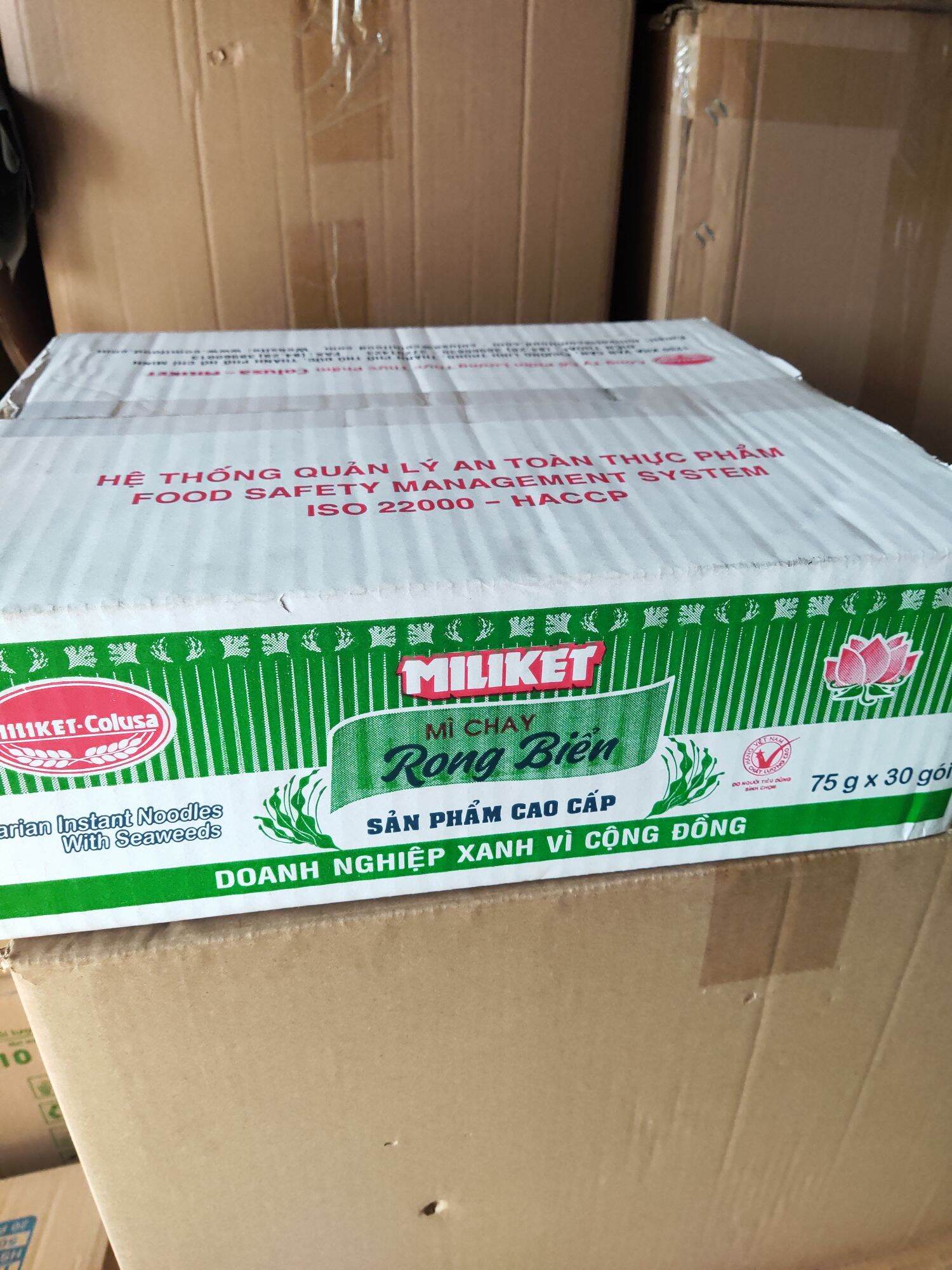 Mì Chay Rong Biển Miliket thùng 30 gói
