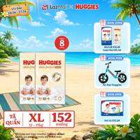 [Chỉ 25-29.06 QUÀ TẶNG ĐH 699K]  Combo 2 Tã quần Huggies Skin Perfect XL size Mega Jumbo 72+4 miếng - Nhiều Phiên bản