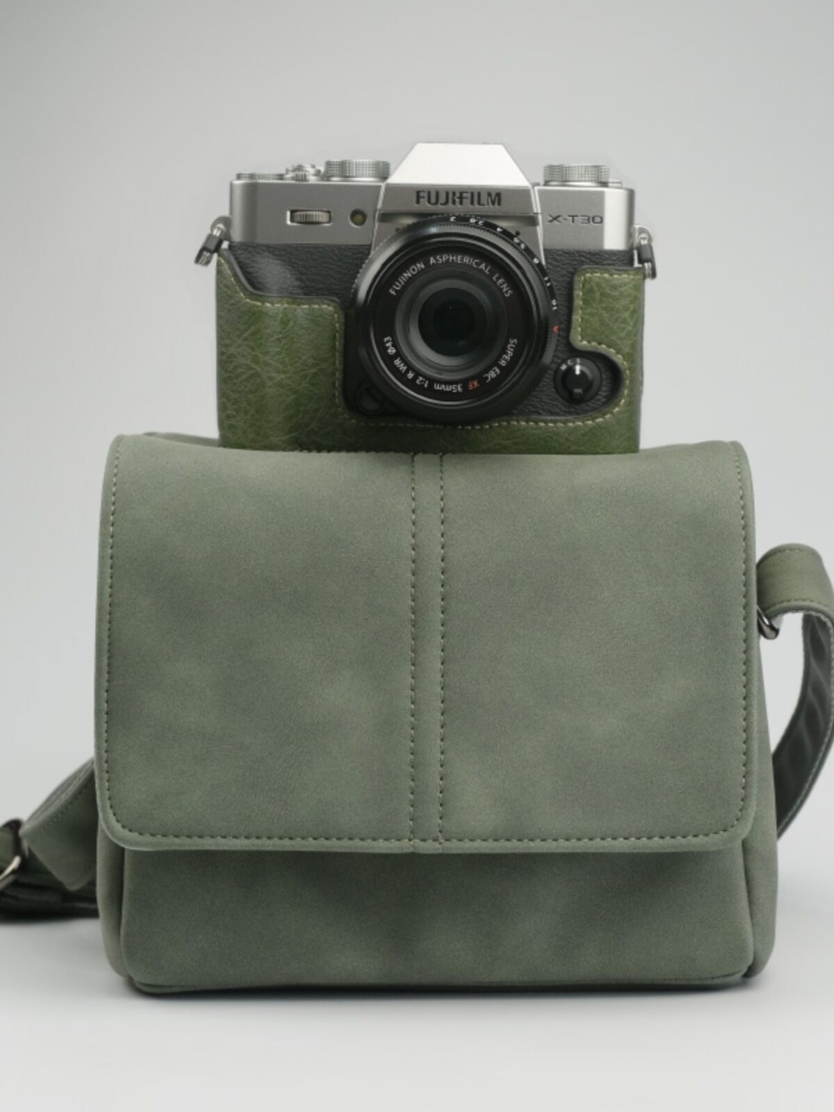  Túi Đựng Máy Ảnh Micro Single Shoulder Crossbody Bag Tương Thích Với Fujifilm X-M5 X-S20 XT50 XT30 Canon R50 Vm50 Túi Đựng Bên Trong 