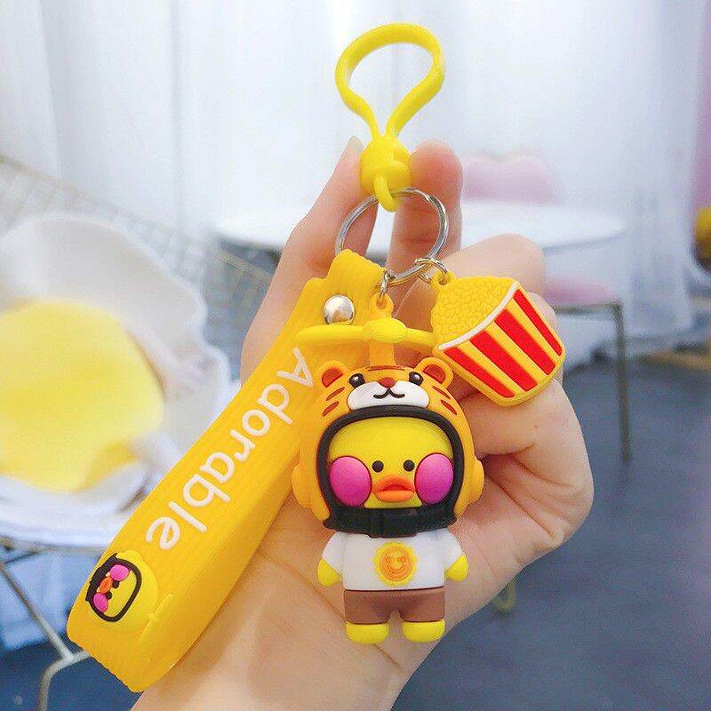 Móc khoá vịt đội mũ