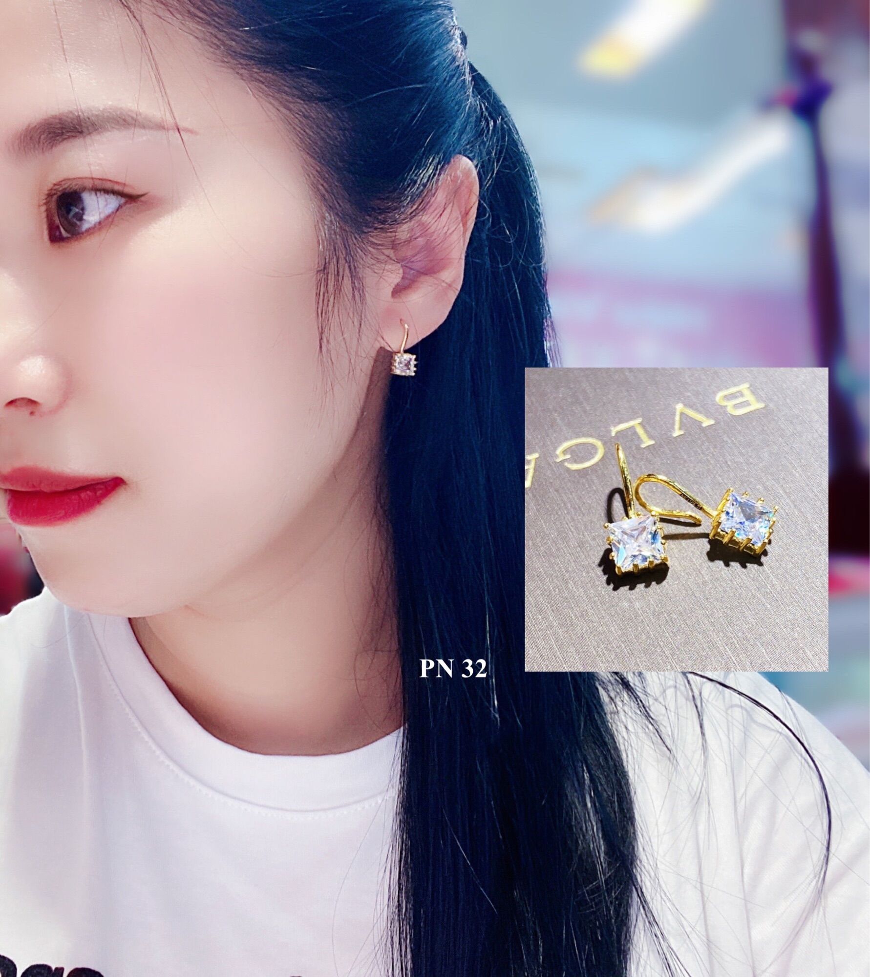 Bông tai vàng tây mẫu mới 2022 đảm bảo 100% hàng thật