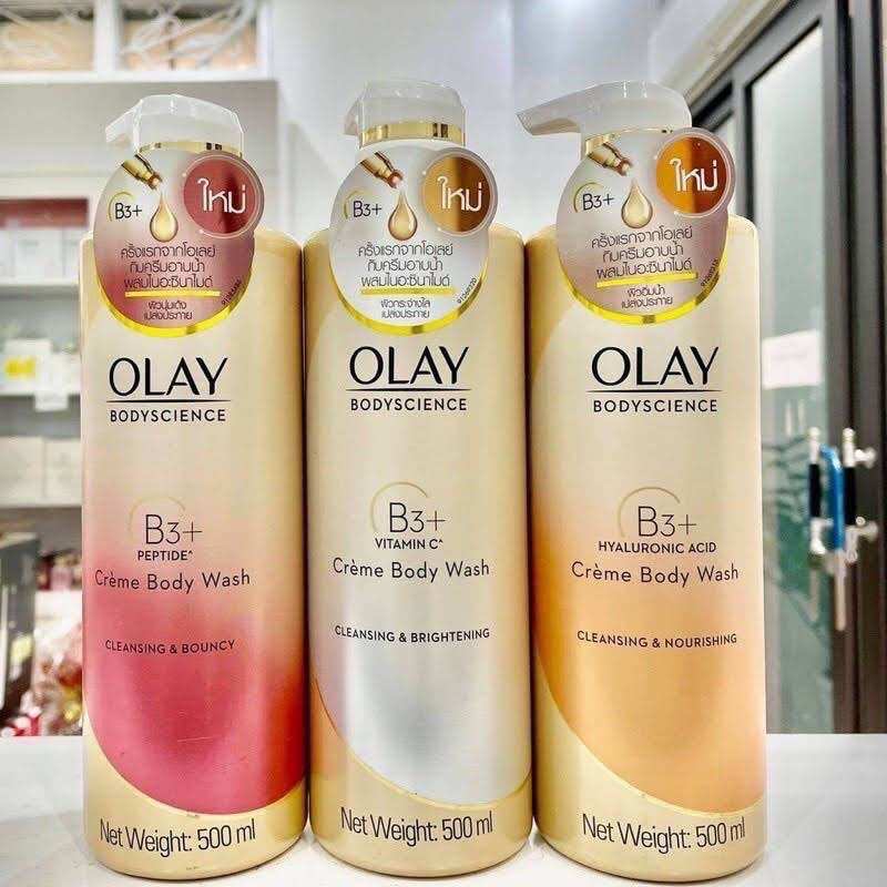 Sữa tắm olay trắng da, mềm mịn chai to 500ml thái lan