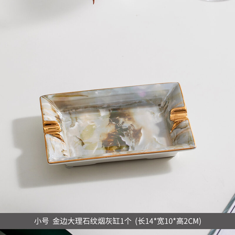 Ashtray Ceramic European Style Luxury Creative Cigar Ashtray Living Room Office Decorations Home Dec