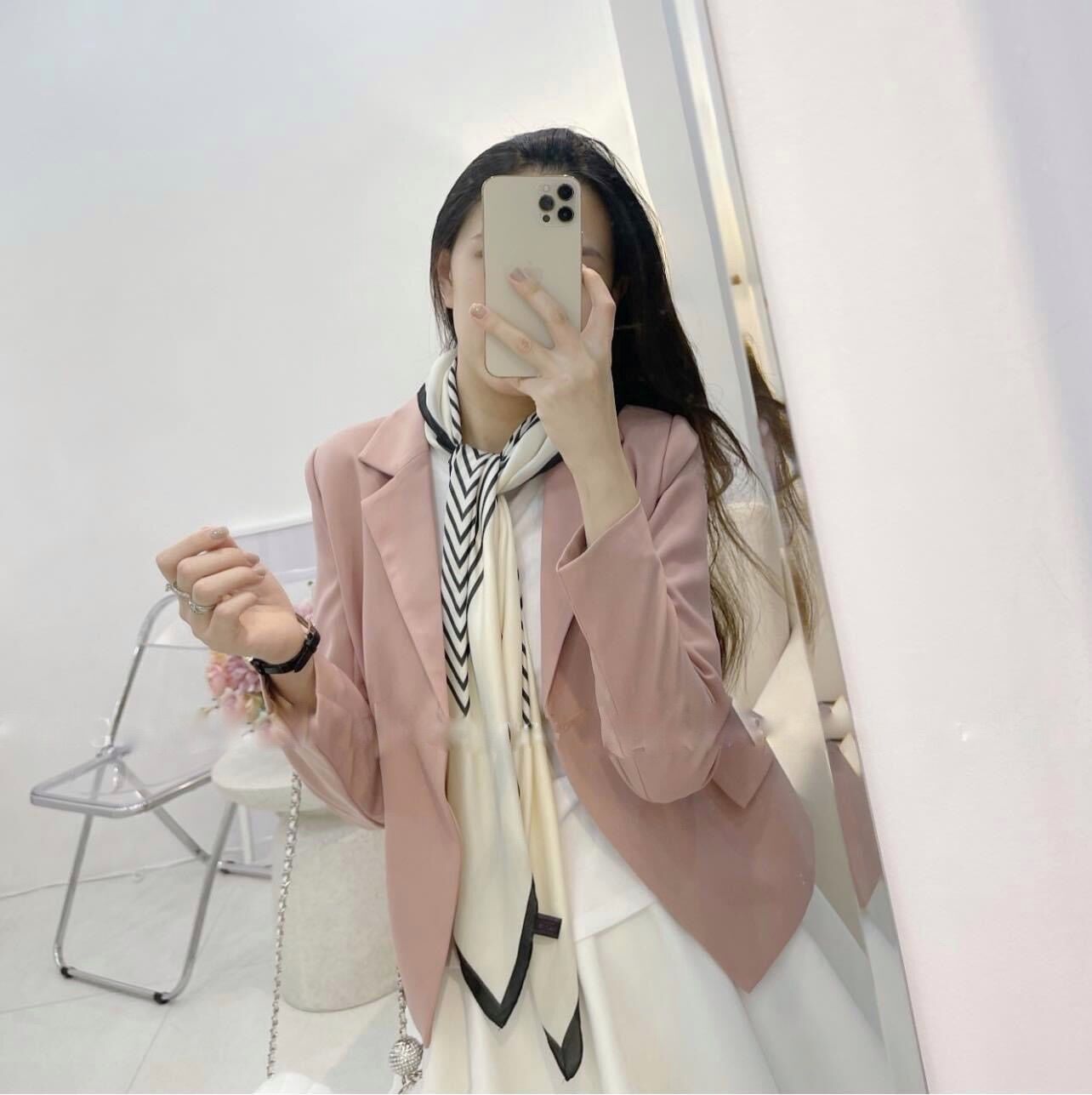 Khăn lụa quàng cổ, khăn choàng mùa thu cho nữ cao cấp