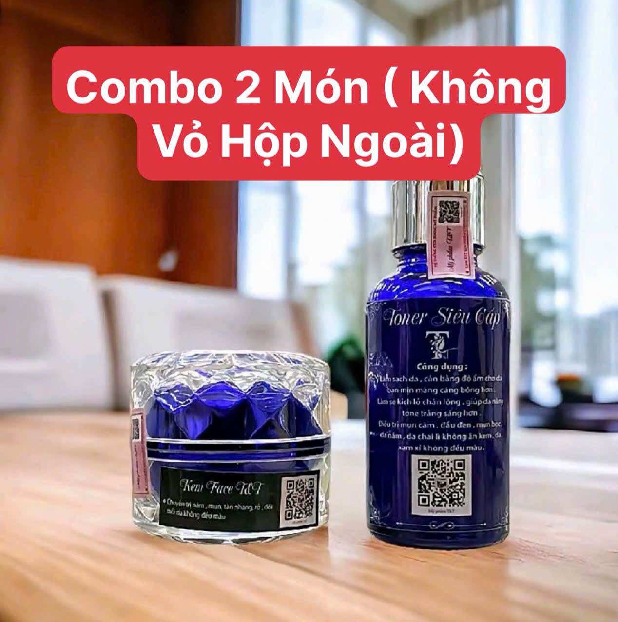COMBO KEM FACE T&T KEM DƯỠNG VÀ SERUM TONER SIÊU CẤP [ Không Có Vỏ Hộp Ngoài]