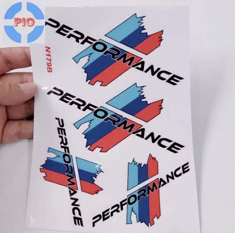 Bộ Hai Cặp Tem Performance Cờ Ý, Cờ Đức, BMW Trang Trí Xe Máy