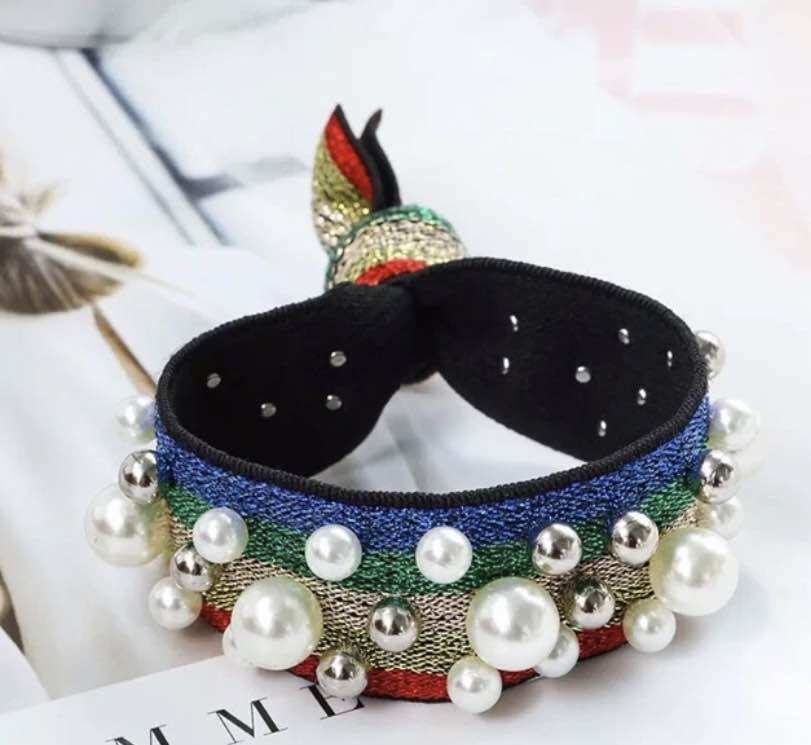 🔥 Set 5 Sợi Dây cột Tóc Sắc Cầu Vòng hạt Ngọc