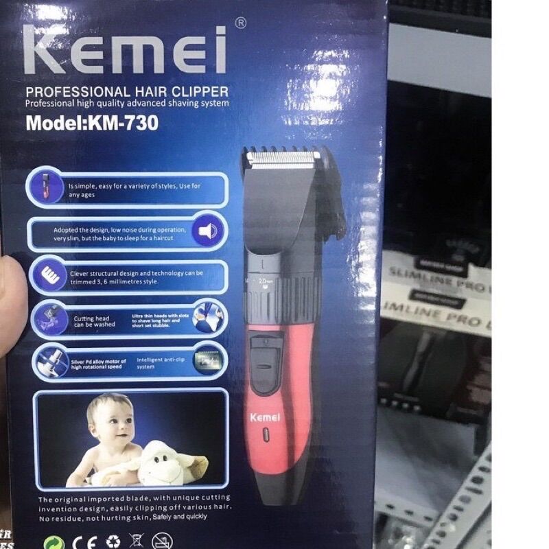 Tông Đơ Cắt Tóc Sạc Điện Kemei Km-730
